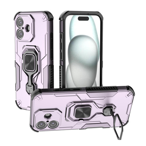 iPhone 17 Metal Kickstand TPU Hybrid PC Phone Case - Purple iPhone 17 Metal Kickstand TPU Hybrid PC Phone Case - Purple