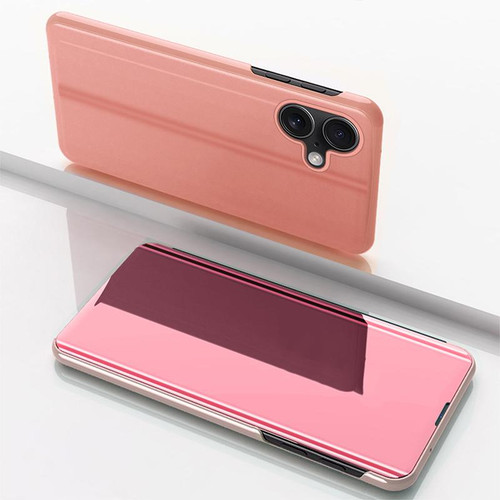 iPhone 17 Pro Plated Mirror Horizontal Flip Leather Phone Case