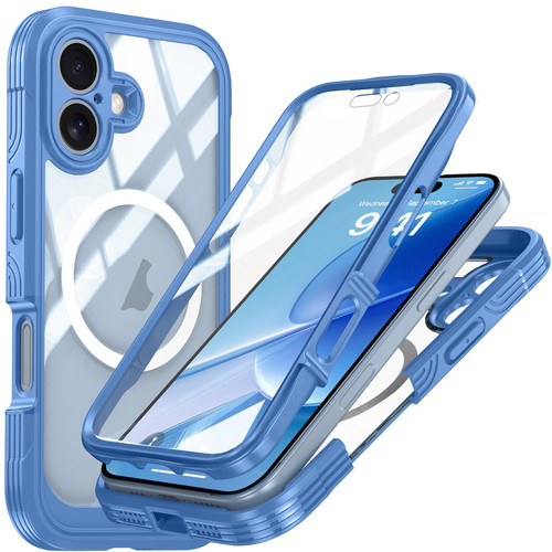 iPhone 17 RedPepper Tempered Glass MagSafe Phone Case - Blue