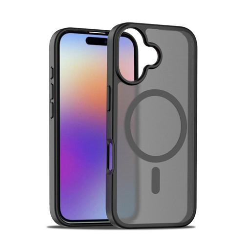 iPhone 17 Skin Feel TPU Hybrid PC MagSafe Phone Case - Black