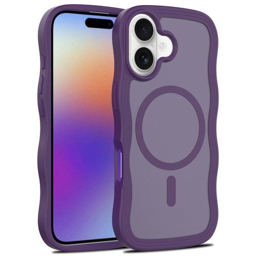 iPhone 17 Skin Feel Wave Texture MagSafe Phone Case - Purple