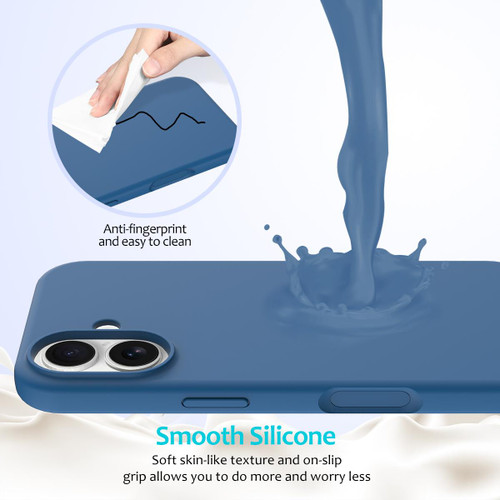 iPhone 17 Solid Color Silicone Phone Case - Cobalt Blue