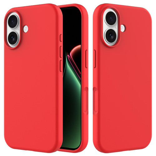 iPhone 17 Solid Color Silicone Phone Case - Red