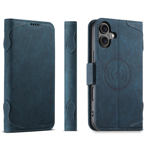iPhone 17 SUTENI J07 Multifunctional Horizontal Flip Magsafe Leather Phone Case - Blue