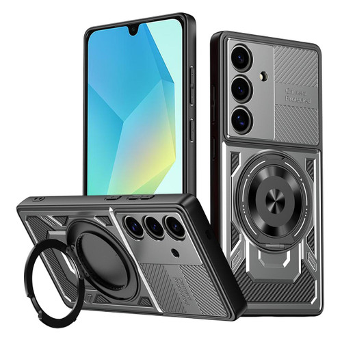 Samsung Galaxy A16 5G Armor Rotating Holder MagSafe Phone Case - Grey