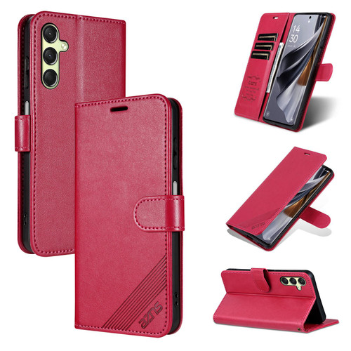 Samsung Galaxy A16 5G AZNS Sheepskin Texture Flip Leather Phone Case - Red