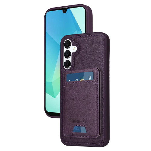 Samsung Galaxy A16 5G BETOPNICE Vertical Flip Detachable MagSafe Wallet Phone Case - Purple