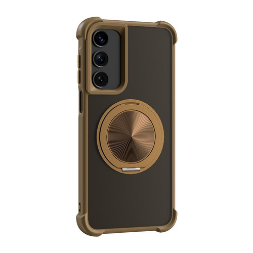 Samsung Galaxy A16 5G CD Texture 360 Degree Rotating Holder MagSafe Phone Case - Gold