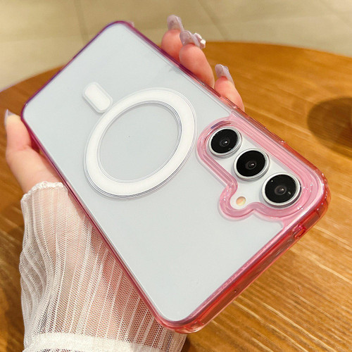 Samsung Galaxy A16 5G Contrast Color Gradient Transparent MagSafe Phone Case - Purple Pink + Light Purple