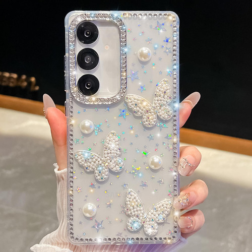 Samsung Galaxy A16 5G Diamond Glitter Pearl Butterfly Four-Corner