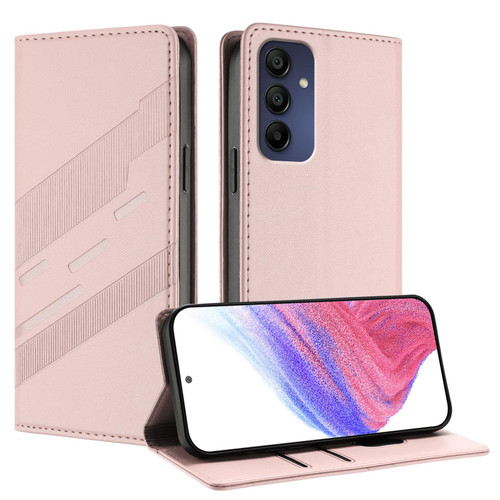 Samsung Galaxy A16 5G Embossed Multi-functional Wallet Retro Leather Phone Case - Pink