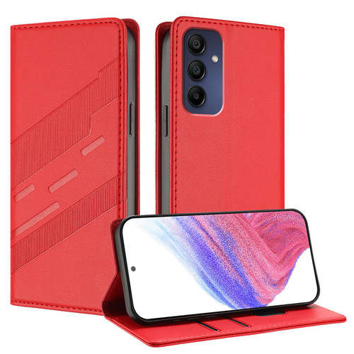 Samsung Galaxy A16 5G Embossed Multi-functional Wallet Retro Leather Phone Case - Red