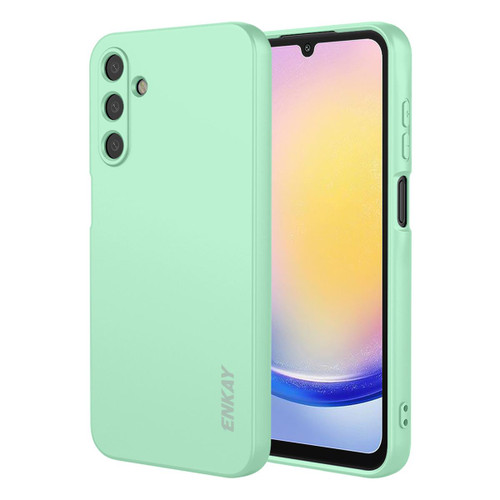 Samsung Galaxy A16 5G ENKAY Liquid Silicone Soft Shockproof Phone Case - Light Green