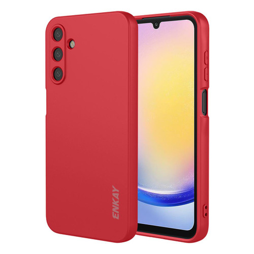 Samsung Galaxy A16 5G ENKAY Liquid Silicone Soft Shockproof Phone Case - Red