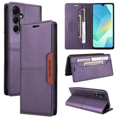 Samsung Galaxy A16 5G GQUTROBE G01 RFID Anti-theft Leather Phone Case - Purple