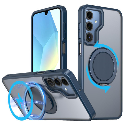 Samsung Galaxy A16 5G Kalebol 360-degree Rotating MagSafe Magnetic Holder Phone Case - Blue