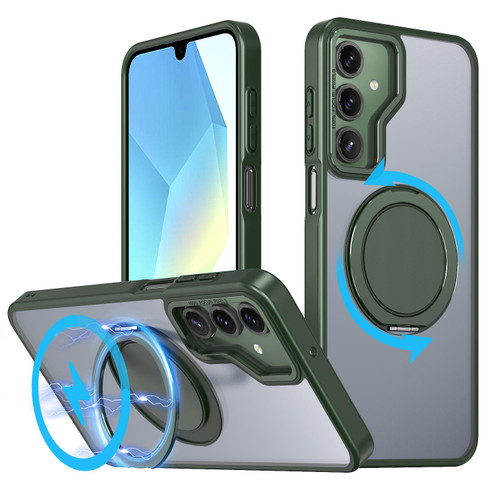 Samsung Galaxy A16 5G Kalebol 360-degree Rotating MagSafe Magnetic Holder Phone Case - Green