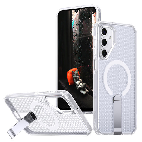Samsung Galaxy A16 5G kalebol Honeycomb Cooling MagSafe Holder Phone Case - Frosted Transparent