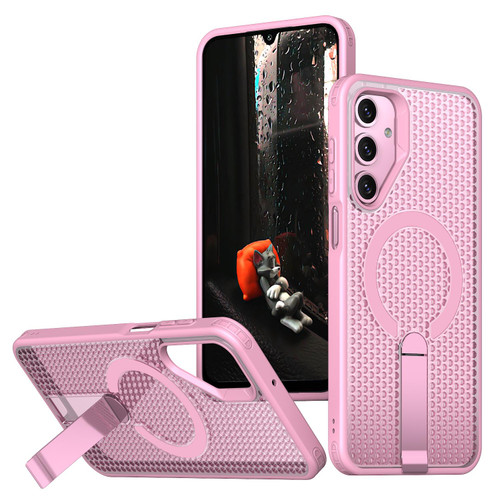 Samsung Galaxy A16 5G kalebol Honeycomb Cooling MagSafe Holder Phone Case - Pink