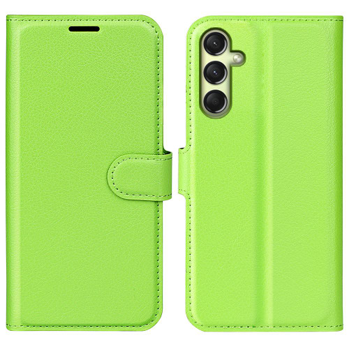 Samsung Galaxy A16 5G Litchi Texture Horizontal Flip Leather Phone Case with Holder - Green