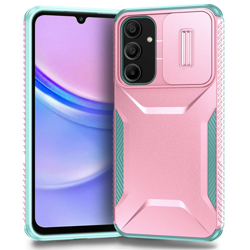 Samsung Galaxy A16 5G Sliding Camshield Phone Case - Pink + Grey Green