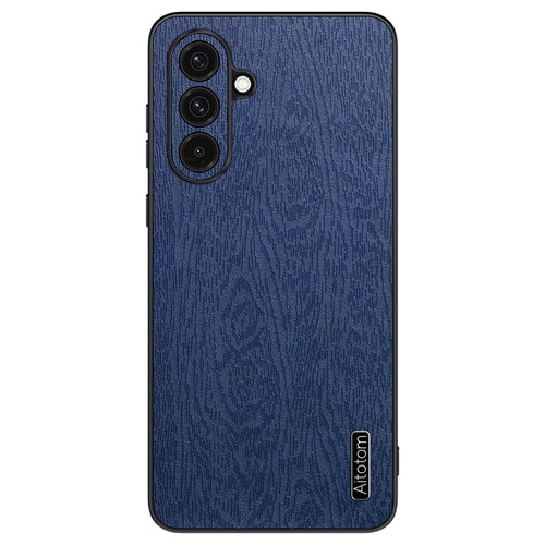 Samsung Galaxy A16 5G Tree Bark Leather Shockproof Phone Case - Blue