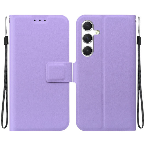Samsung Galaxy A16 5G Ultra-thin Voltage Magnetic Buckle Leather Phone Case - Purple