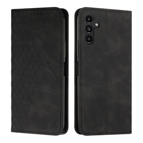 Samsung Galaxy A26 5G Diamond Splicing Skin Feel Magnetic Leather Phone Case - Black