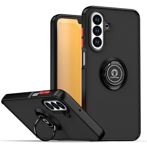 Samsung Galaxy A26 5G Q Shadow 1 Series TPU + PC Phone Case with Ring - Black+Red Samsung Galaxy A26 5G Q Shadow 1 Series TPU + PC Phone Case with Ring - Black+Red