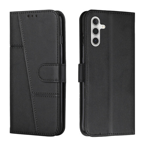 Samsung Galaxy A26 5G Stitching Calf Texture Buckle Leather Phone Case - Black Samsung Galaxy A26 5G Stitching Calf Texture Buckle Leather Phone Case - Black