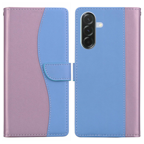 Samsung Galaxy A36 5G / A56 5G Embossed Two-Color Leather Phone Case - Pink Blue