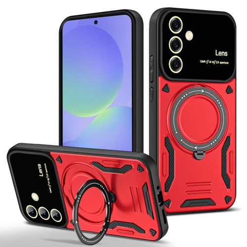 Samsung Galaxy A36 5G / A56 5G Large Window MagSafe Holder Phone Case - Red
