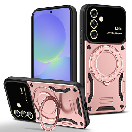 Samsung Galaxy A36 5G / A56 5G Large Window MagSafe Holder Phone Case - Rose Gold