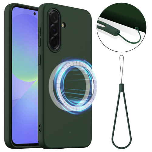 Samsung Galaxy A36 5G / A56 5G Shockproof Silicone Magsafe Phone Case - Dark Green