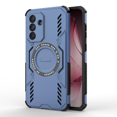 Samsung Galaxy A36 5G Butterfly Armor MagSafe Magnetic Ring Shockproof Phone Case - Blue