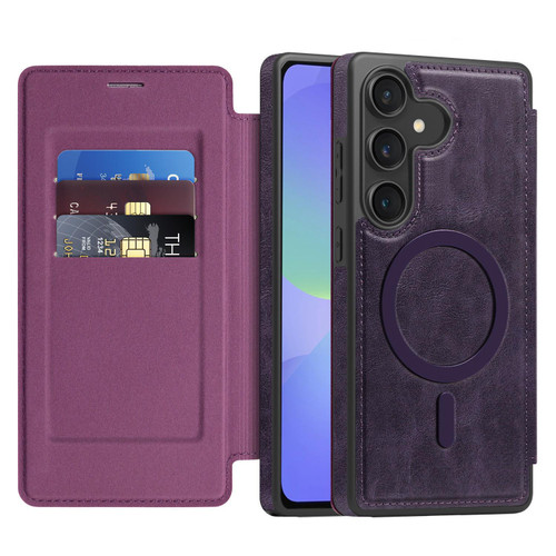 Samsung Galaxy A36 5G Linton MagSafe Leather Phone Case - Purple