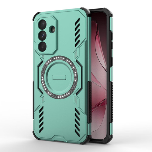 Samsung Galaxy A56 5G Butterfly Armor MagSafe Magnetic Ring Shockproof Phone Case - Light Green