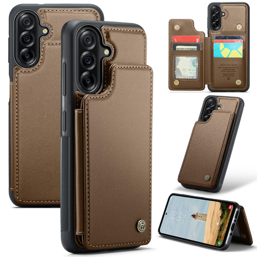 Samsung Galaxy A56 5G CaseMe C22 Card Slots Holder RFID Anti-theft Phone Case - Brown