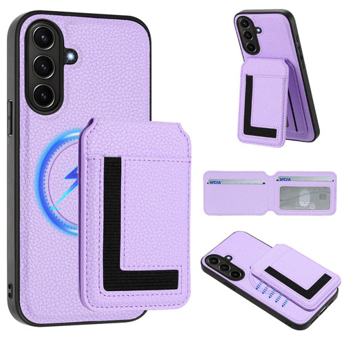 Samsung Galaxy A56 5G CX01 Detachable Magsafe Magnetic Card Bag Phone Case - Light Purple