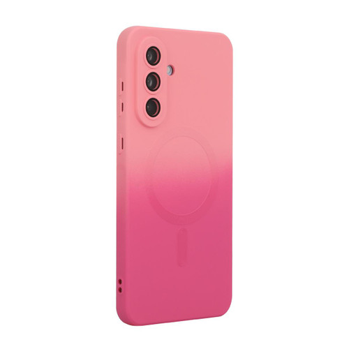 Samsung Galaxy A56 5G ENKAY Hat-Prince MagSafe Rainbow Gradient Silicone Phone Case with Lens Film - Pink Rose Samsung Galaxy A56 5G ENKAY Hat-Prince MagSafe Rainbow Gradient Silicone Phone Case with Lens Film - Pink Rose
