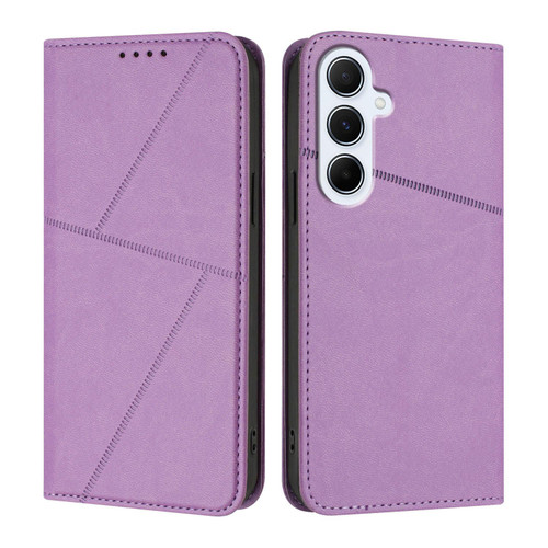 Samsung Galaxy A56 5G Global Strong Magnetic Frosted Flip Leather Phone Case - Light Purple Samsung Galaxy A56 5G Global Strong Magnetic Frosted Flip Leather Phone Case - Light Purple