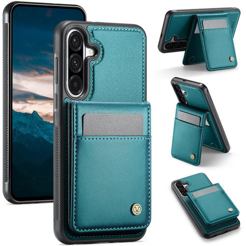 Samsung Galaxy A56 5G JEEHOOD J06 British Style RFID MagSafe Card Bag PU Phone Case - Green Samsung Galaxy A56 5G JEEHOOD J06 British Style RFID MagSafe Card Bag PU Phone Case - Green