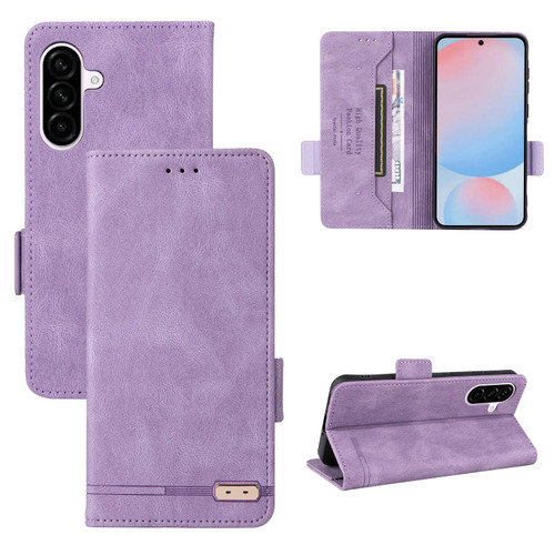Samsung Galaxy A56 5G Magnetic Clasp Leather Phone Case - Purple