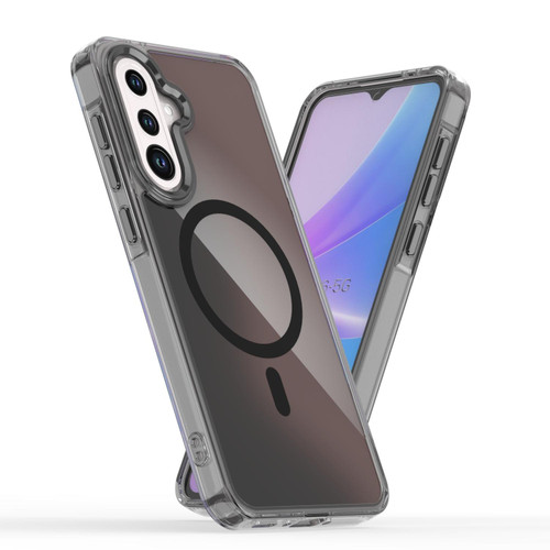 Samsung Galaxy A56 5G Plating Gradient Discolor MagSafe Phone Case - Black Samsung Galaxy A56 5G Plating Gradient Discolor MagSafe Phone Case - Black