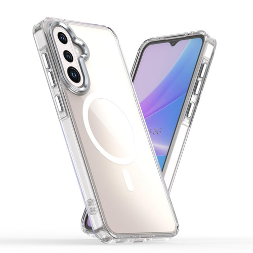 Samsung Galaxy A56 5G Plating Gradient Discolor MagSafe Phone Case - White Samsung Galaxy A56 5G Plating Gradient Discolor MagSafe Phone Case - White