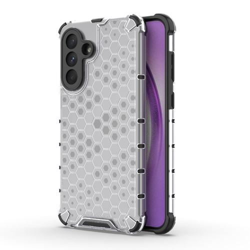 Samsung Galaxy A56 5G Shockproof Honeycomb PC + TPU Protective Phone Case - White Samsung Galaxy A56 5G Shockproof Honeycomb PC + TPU Protective Phone Case - White