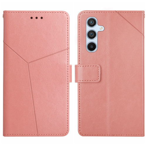 Samsung Galaxy A56 5G Y-shaped Pattern Flip Leather Phone Case - Pink