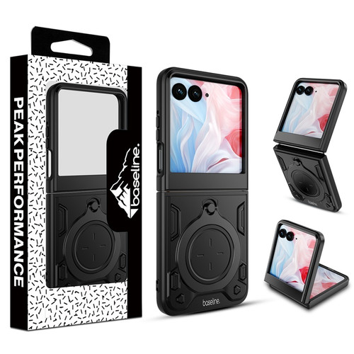 Blaseline Anti-Drop Hybrid Protector Case (with Ring Stand) for Motorola razr (2025) / razr (2024) - Black / Black