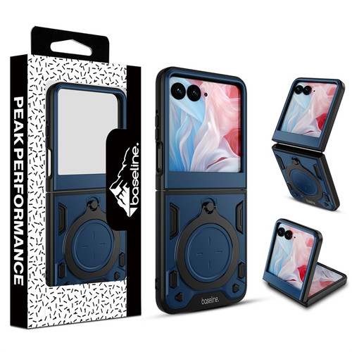 Blaseline Anti-Drop Hybrid Protector Case (with Ring Stand) for Motorola razr (2025) / razr (2024) - Blue / Black