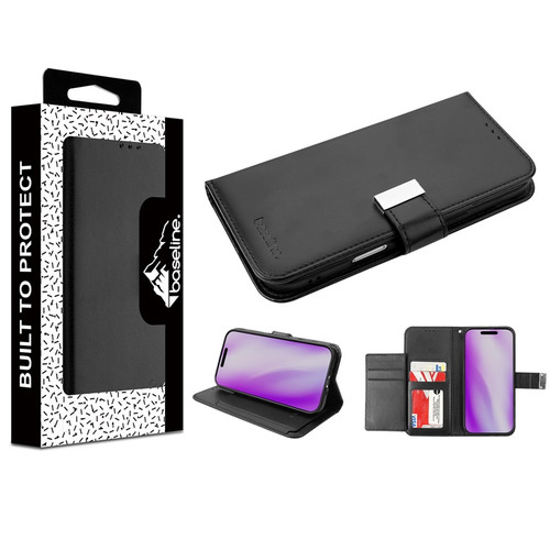 Blaseline Wallet Folio Case for Apple iPhone Air - Black / Black